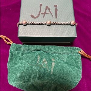 QVC JAI by John Hardy Sterling Station 3.7mm Box Chain Bracelet Small 6-3/4”